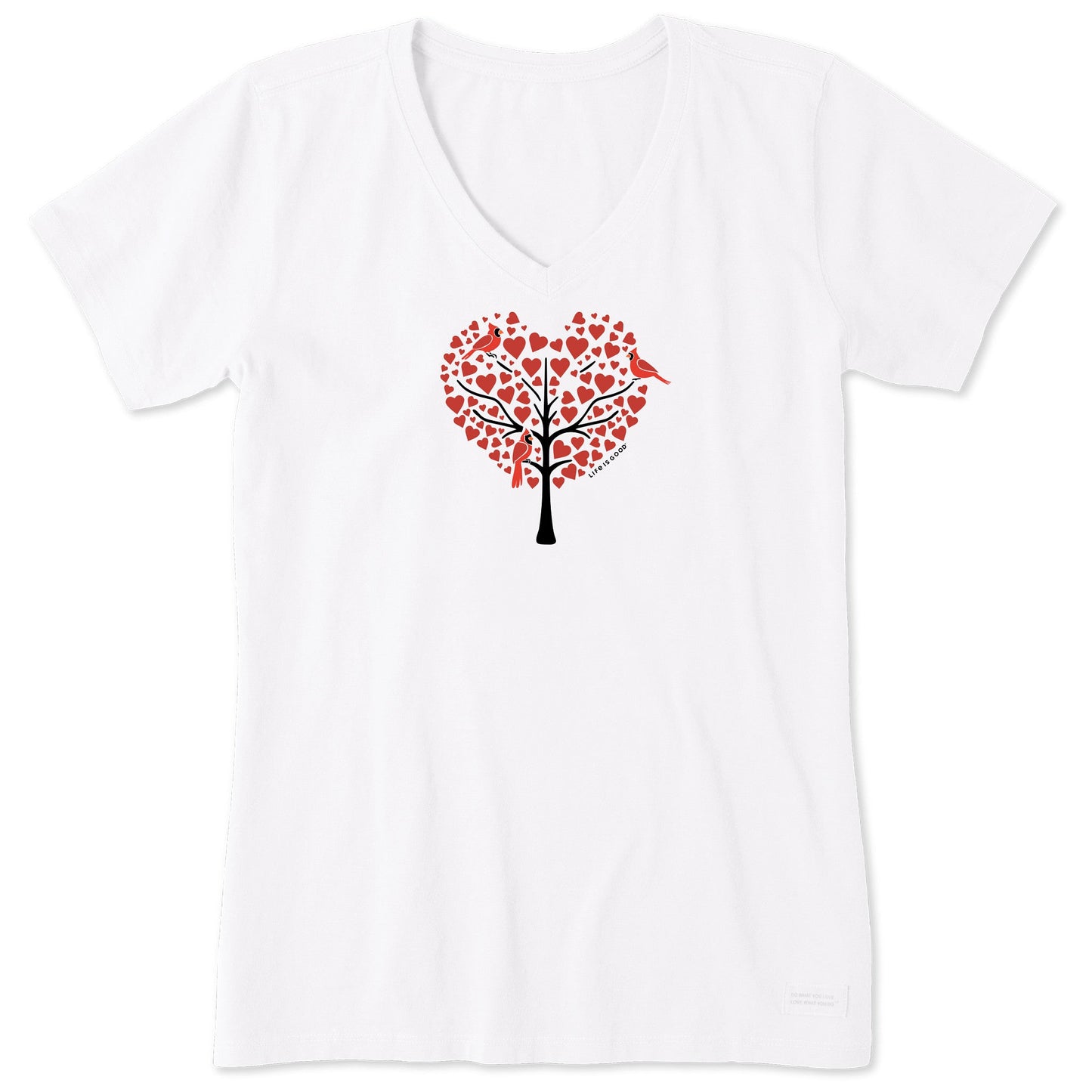 Women's Cardinals in Love Short Sleeve Crusher Vee