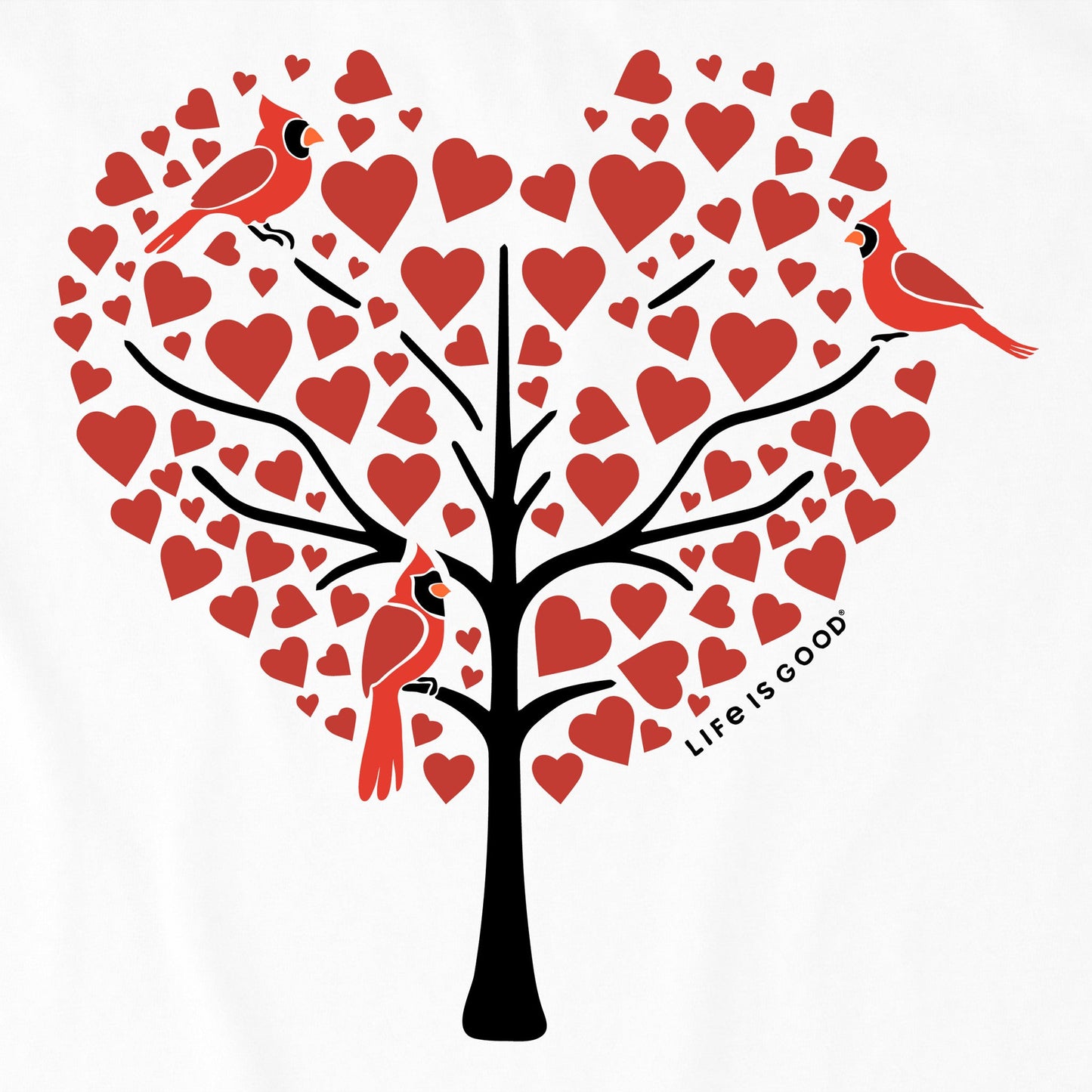 Women's Cardinals in Love Short Sleeve Crusher Vee