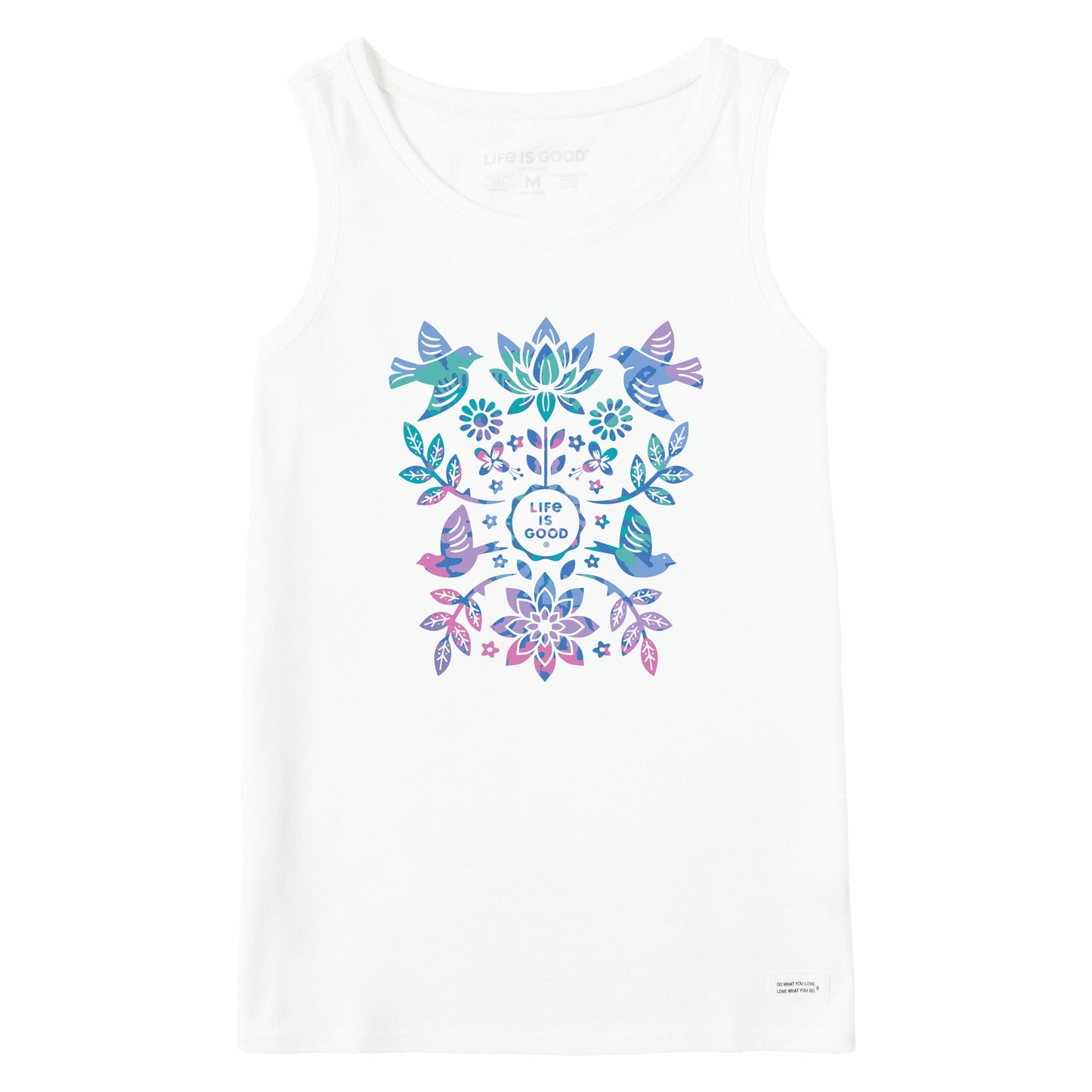 Women's Folk Art Garden Tie Dye Crusher Tank
