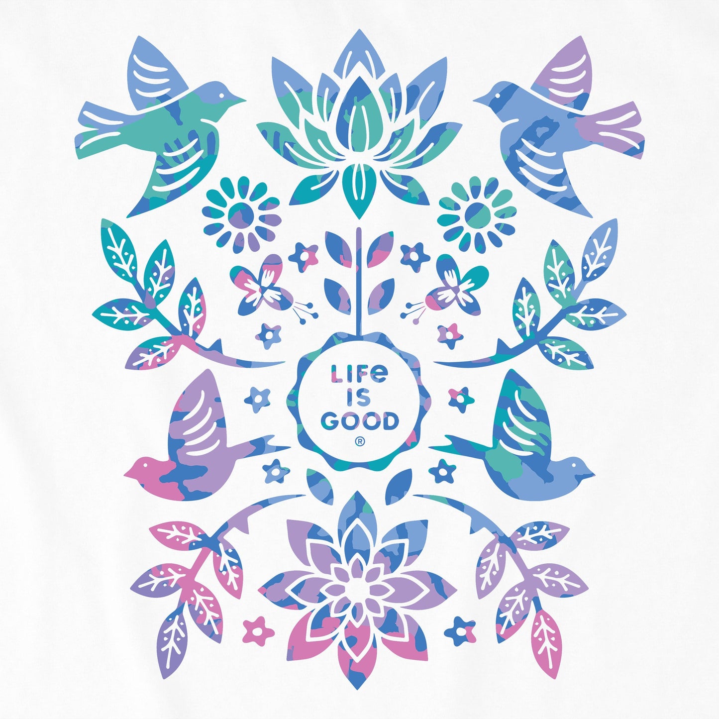 Women's Folk Art Garden Tie Dye Crusher Tank