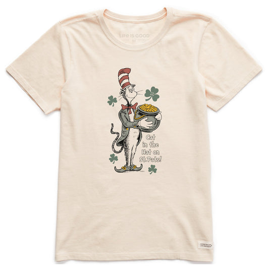Women's Cat in the Hat on St. Pat's Short Sleeve Crusher Tee