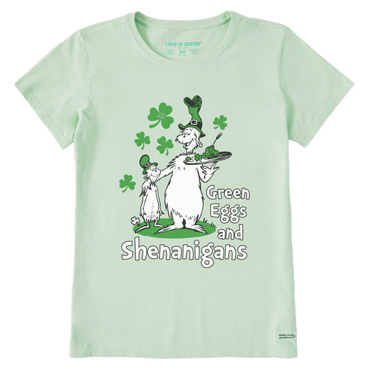 Women's Green Eggs and Shenanigans Short Sleeve Crusher Tee