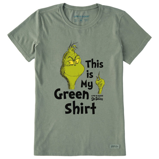 Women's This is My Green Shirt Short Sleeve Crusher Tee