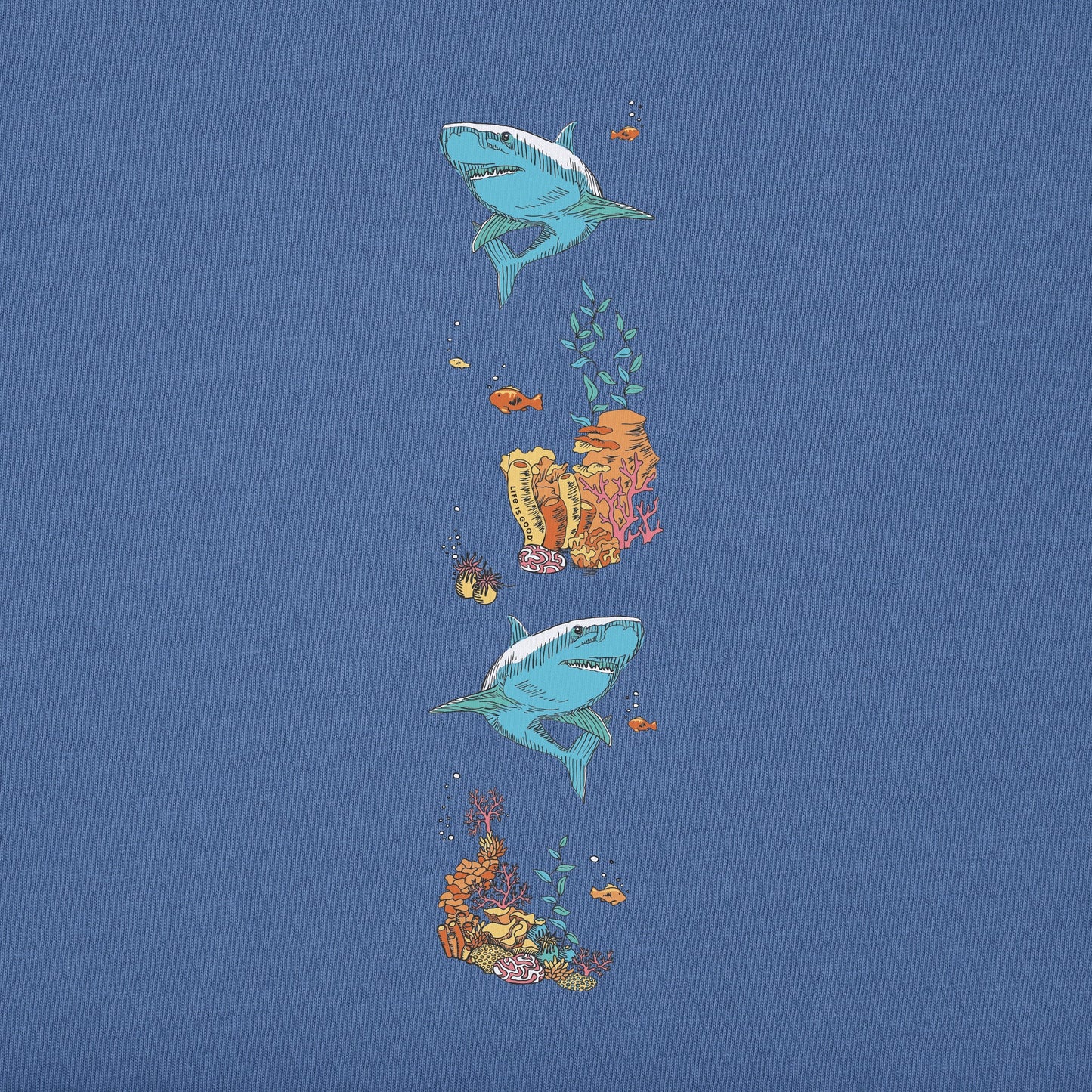 Kids Shark Reef Long Sleeve Crusher Tee