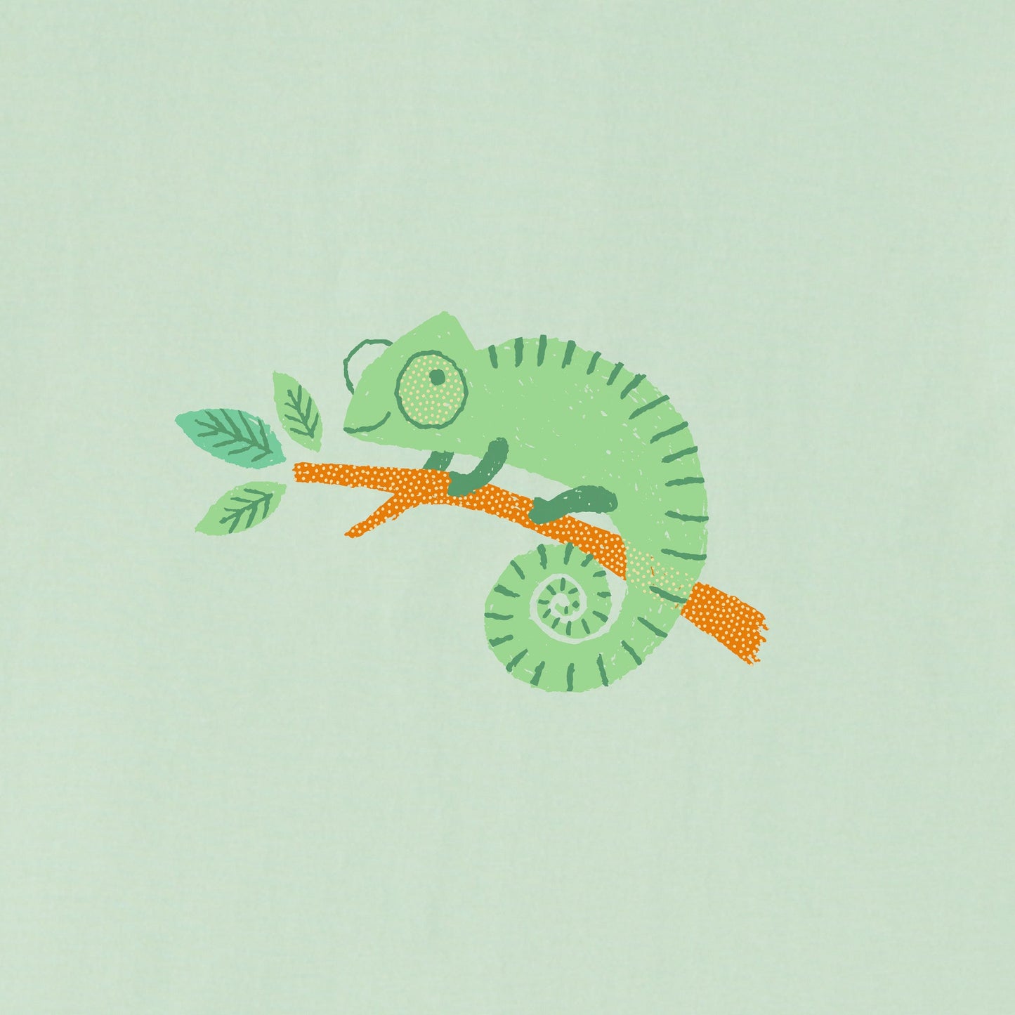 Kids Chameleon Hibiscus Long Sleeve Crusher Tee