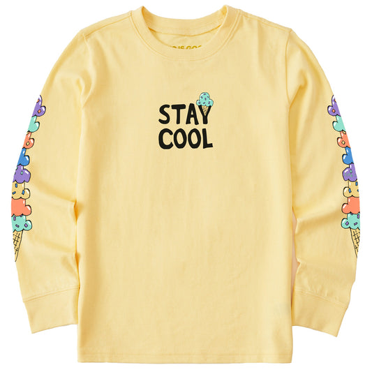 Kids Stay Cool Cone Stack Long Sleeve Crusher Tee