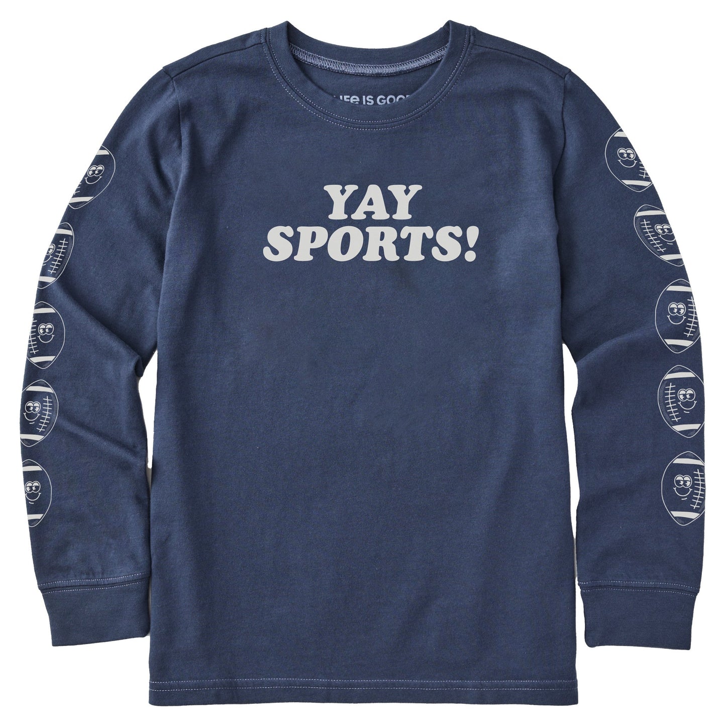 Kids Yay Sports! Long Sleeve Crusher Tee
