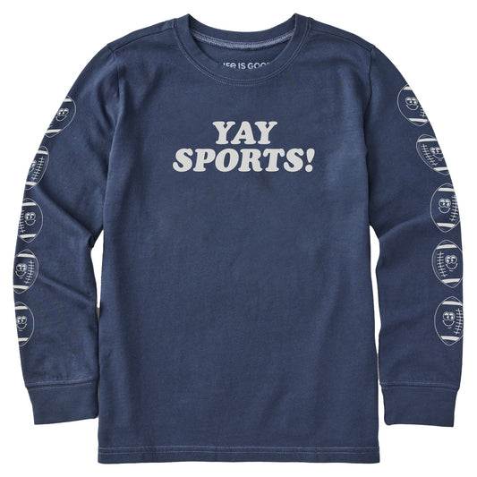 Kids Yay Sports! Long Sleeve Crusher Tee