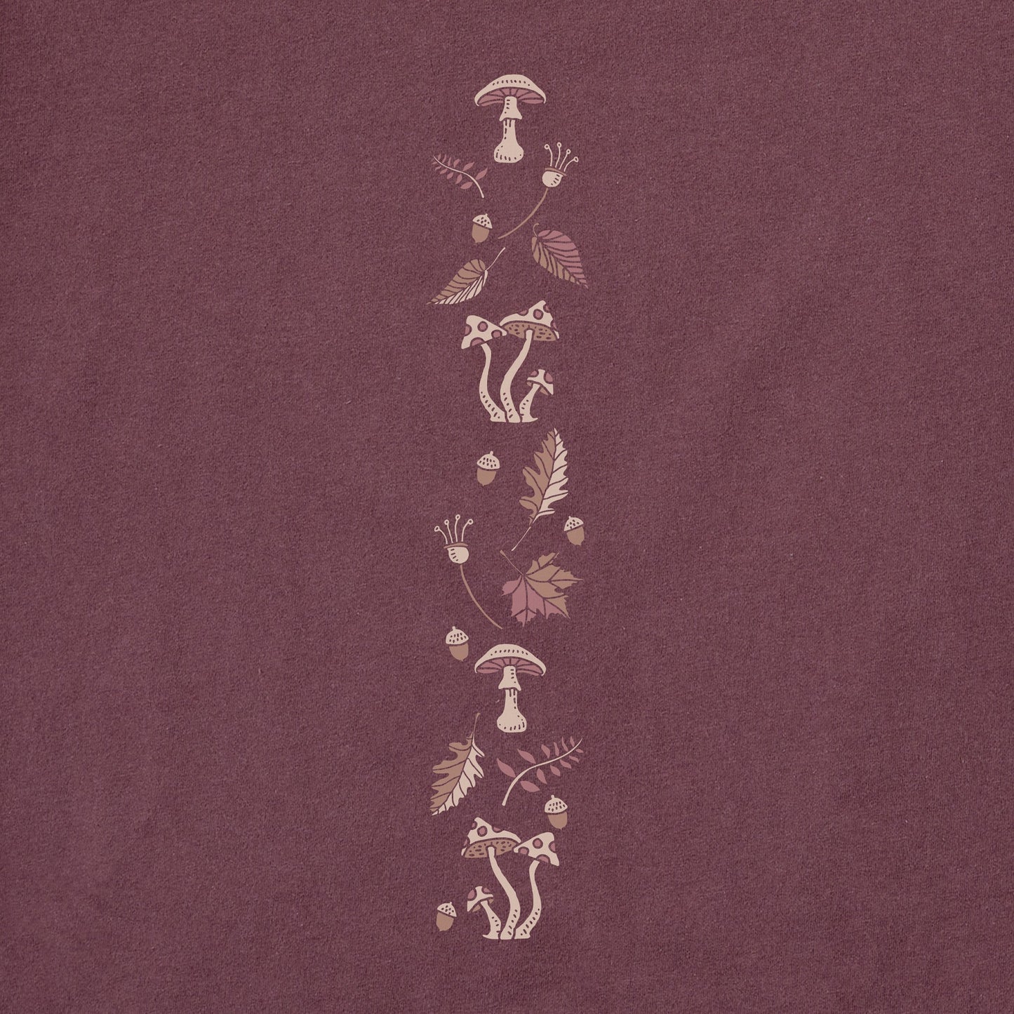 Women's Fall Mushrooms Long Sleeve Crusher Tee