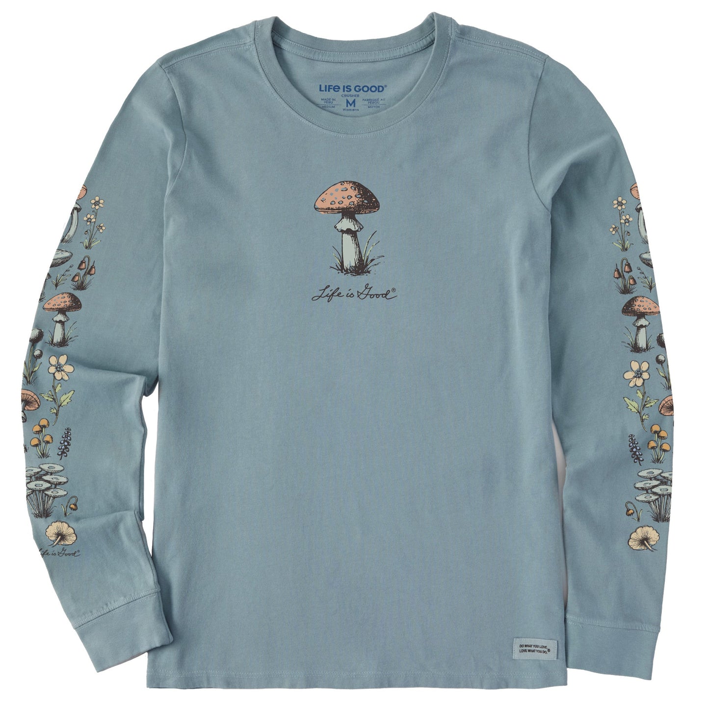 Women's Detailed Mushrooms Long Sleeve Crusher Tee