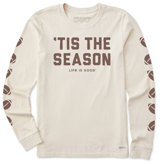Women's 'Tis the Season Football Long Sleeve Crusher Tee