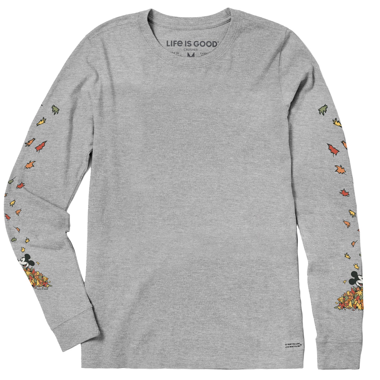 Women's Steamboat Willie Leaf Pile Long Sleeve Crusher Tee