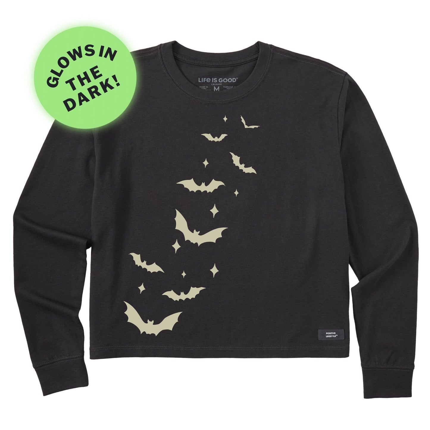 Women's Flying Bats Long Sleeve Crusher Boxy Tee