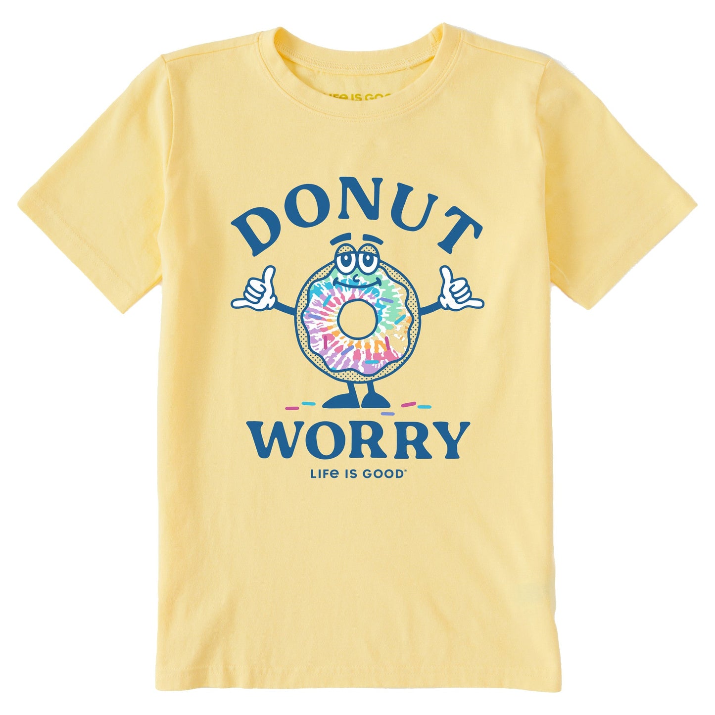 Kids Matchbook Donut Worry Tie Dye Short Sleeve Crusher Tee