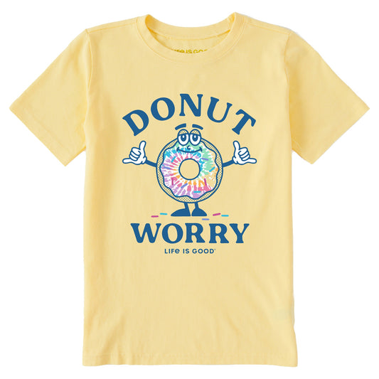 Kids Matchbook Donut Worry Tie Dye Short Sleeve Crusher Tee