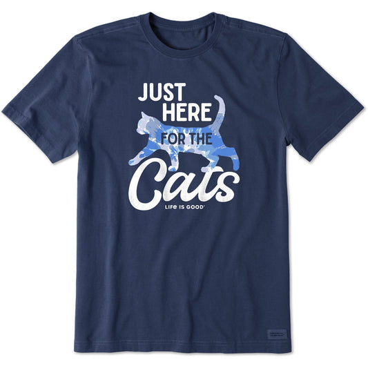Men's Here for the Cats Tie Dye Short Sleeve Tee