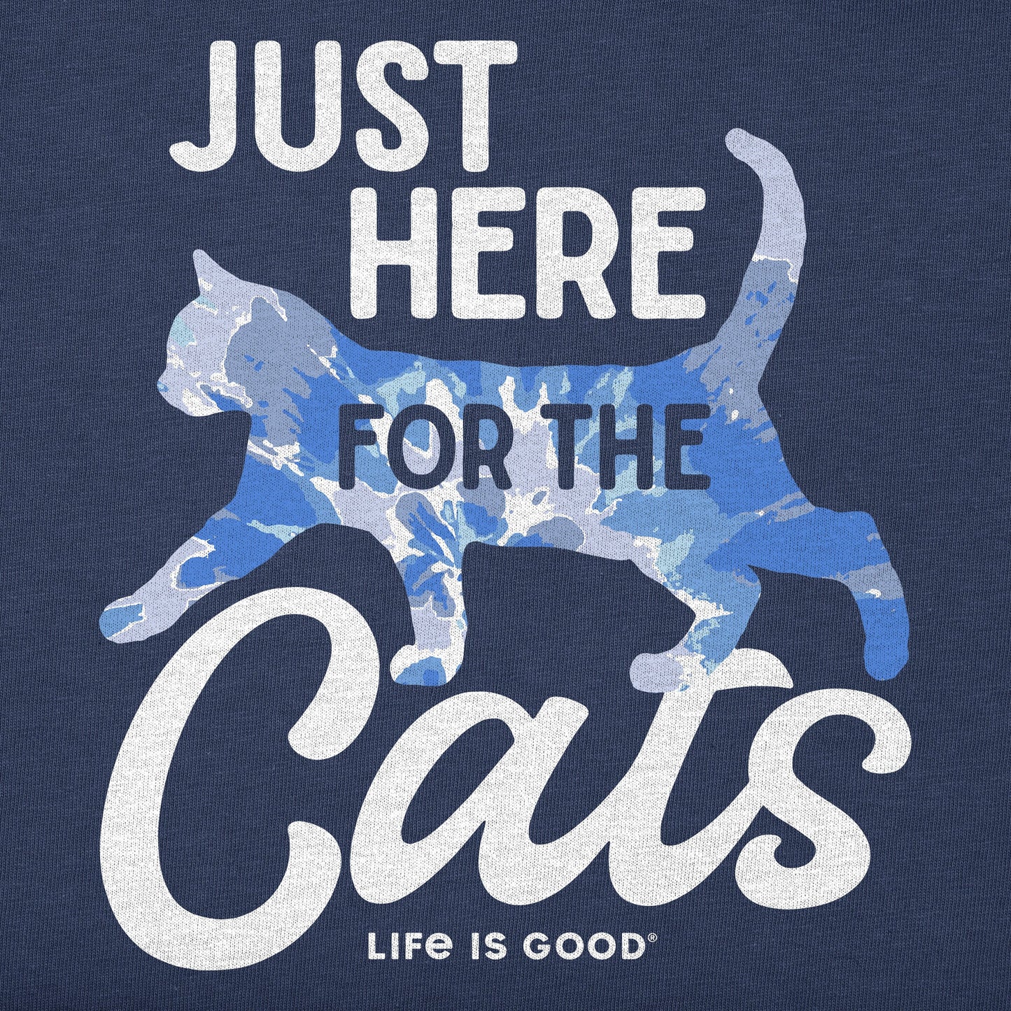 Men's Here for the Cats Tie Dye Short Sleeve Tee