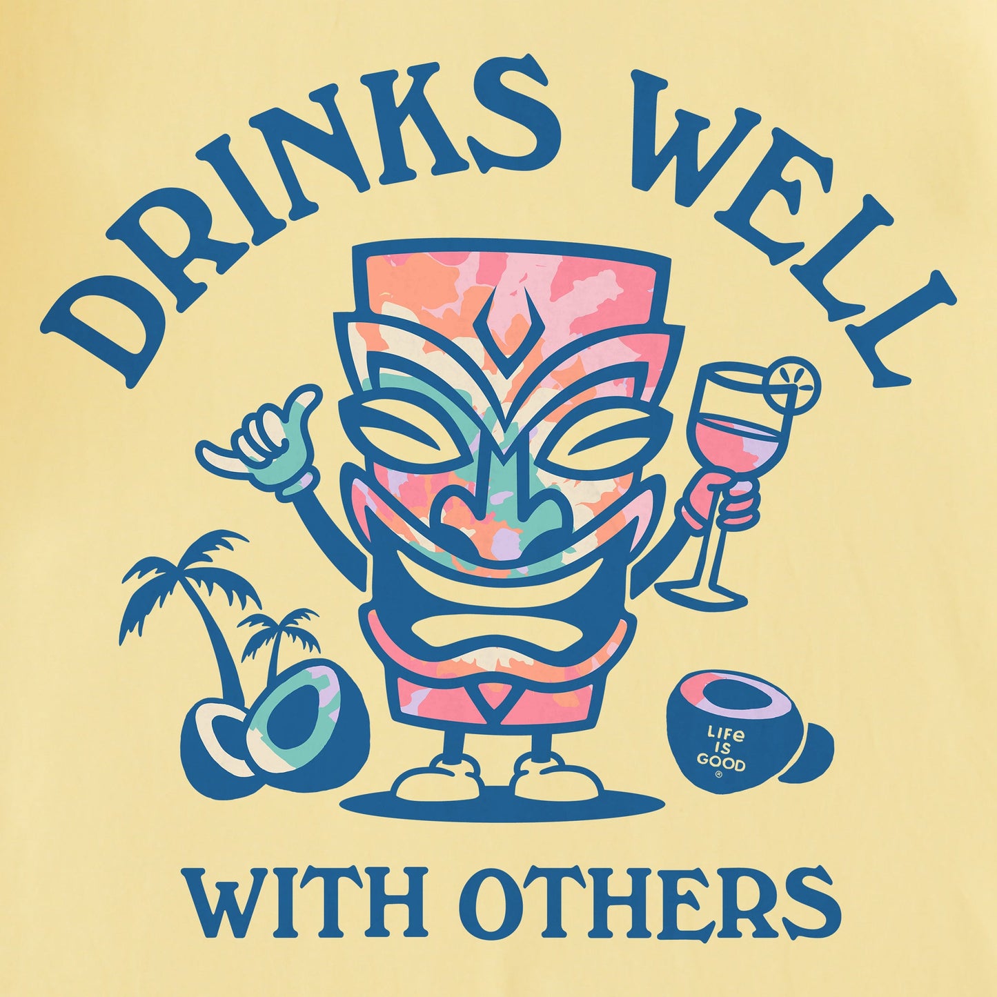 Men's Tiki Drinks Well Tie Dye Short Sleeve Tee