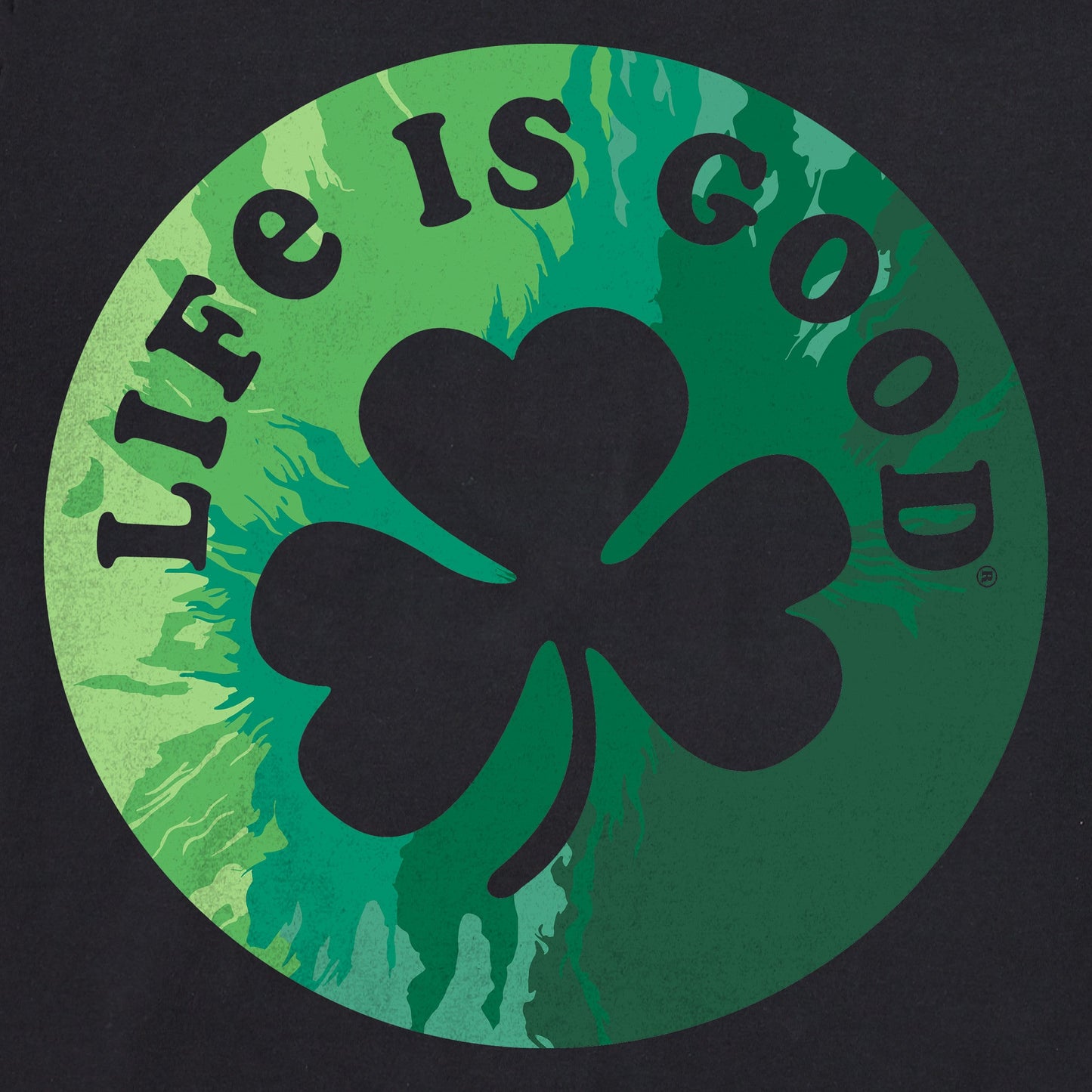 Men's Circle Clover Tie Dye Short Sleeve Tee