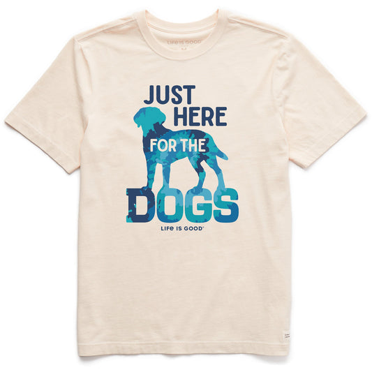 Men's Here for the Dogs Tie Dye Short Sleeve Crusher Tee