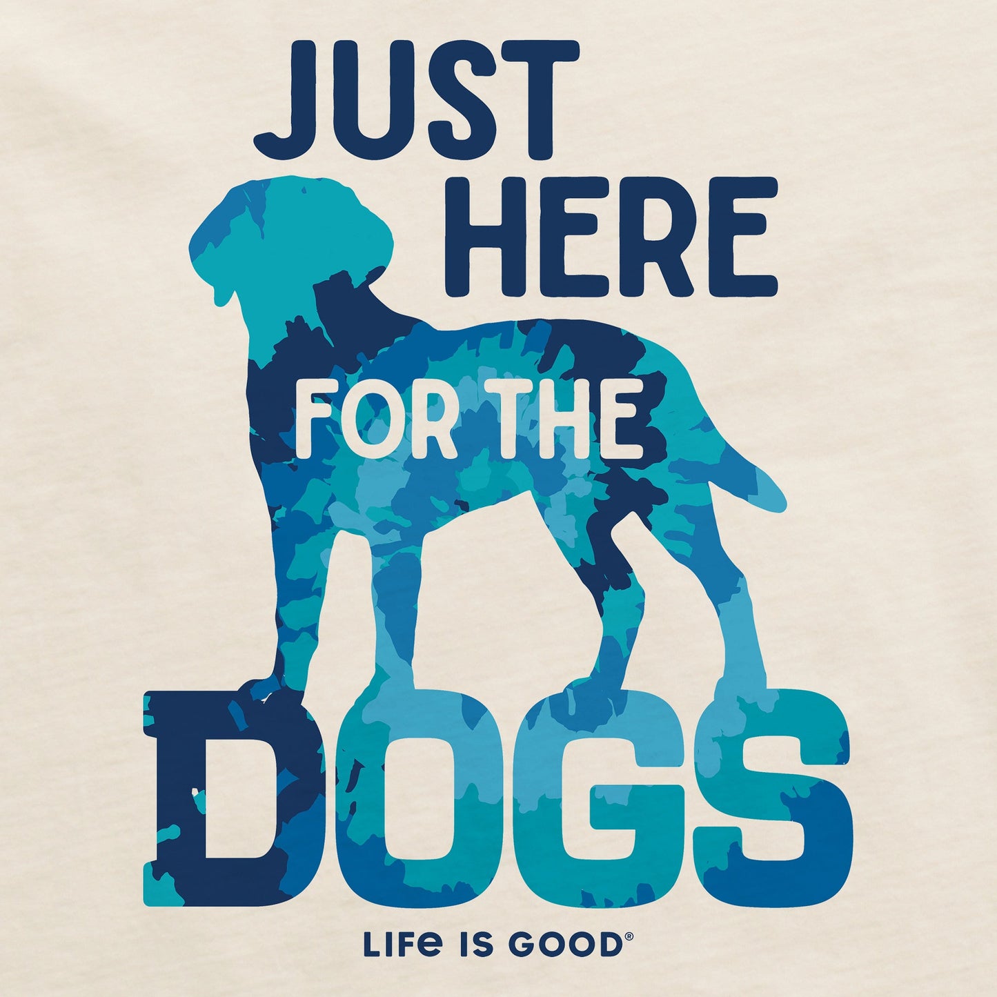 Men's Here for the Dogs Tie Dye Short Sleeve Crusher Tee