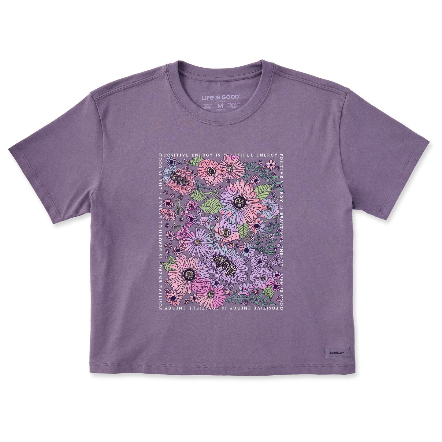 Women's Beautiful Energy Tie Dye Short Sleeve Crusher Boxy Tee