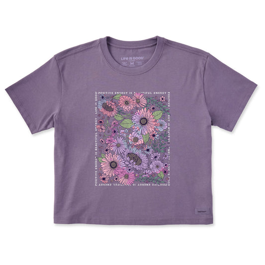 Women's Beautiful Energy Tie Dye Short Sleeve Crusher Boxy Tee