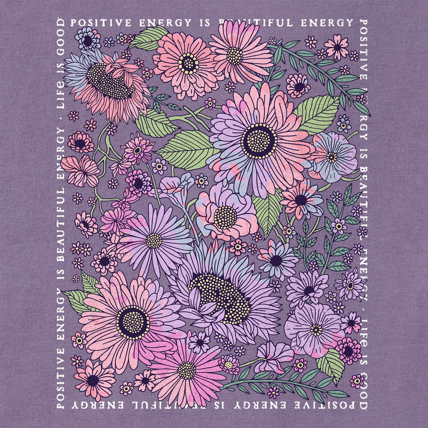 Women's Beautiful Energy Tie Dye Long Sleeve Crusher Boxy Tee