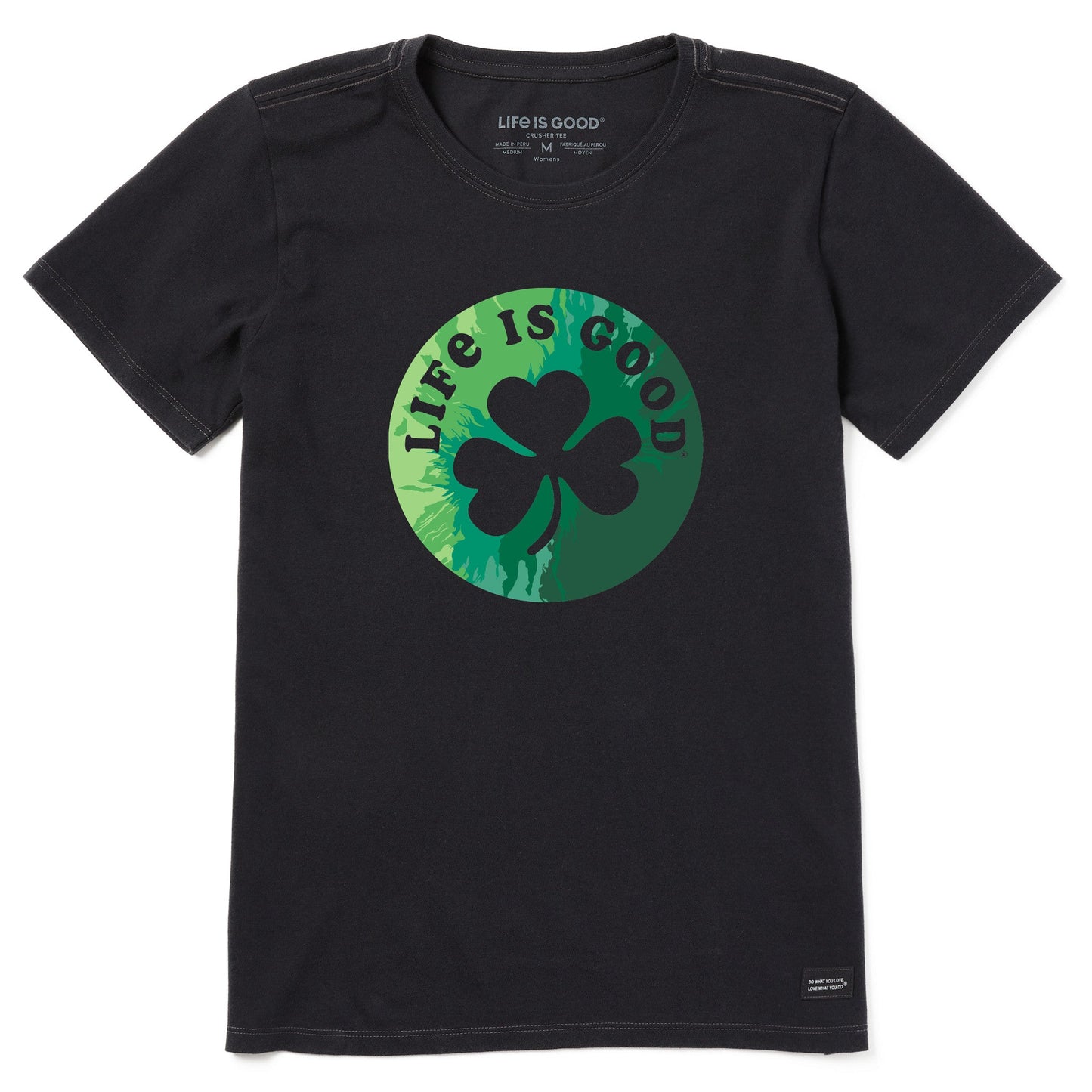 Women's Circle Clover Tie Dye Short Sleeve Tee