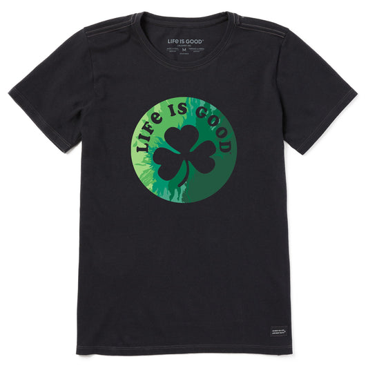 Women's Circle Clover Tie Dye Short Sleeve Tee