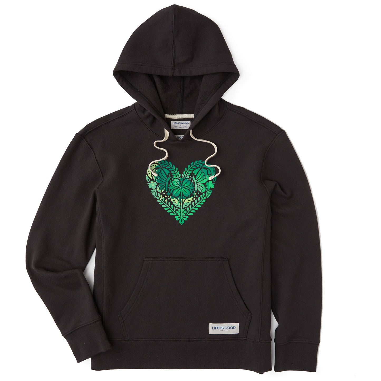 Women's Celtic Clover Heart Tie Dye Simply True Fleece Hoodie
