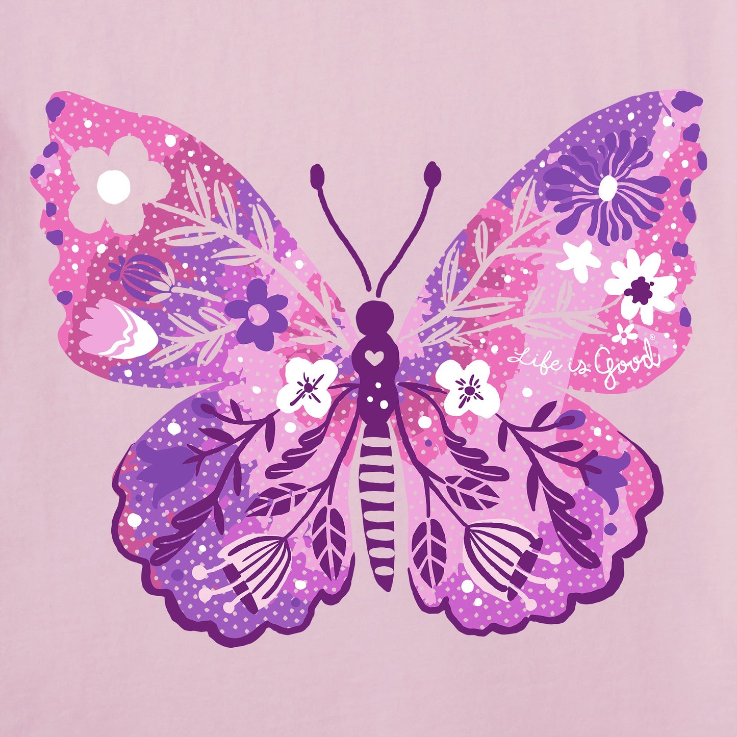 Women's Floral Butterfly Tie Dye Simply True Fleece Hoodie