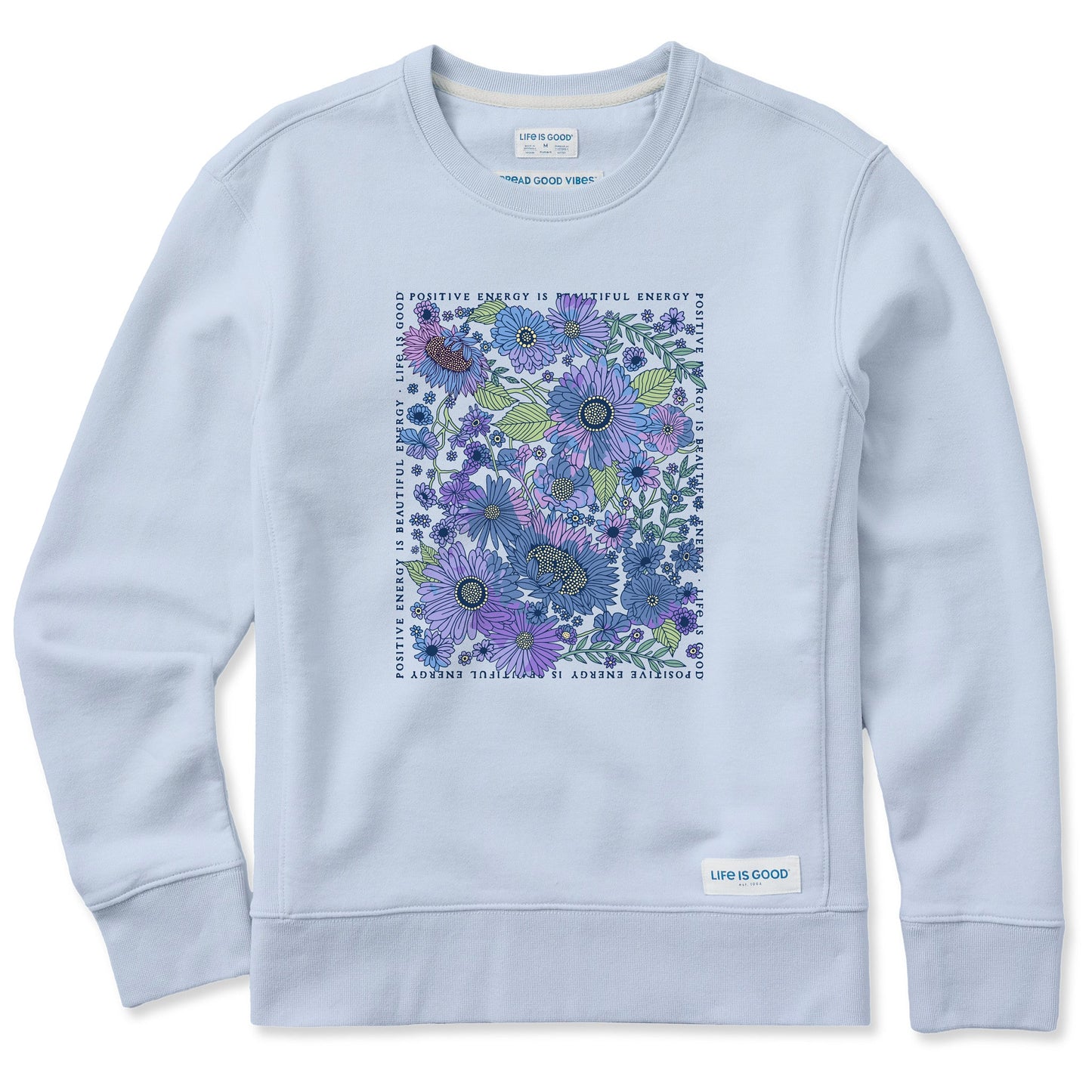 Women's Beautiful Energy Tie Dye Simply True Fleece Crew