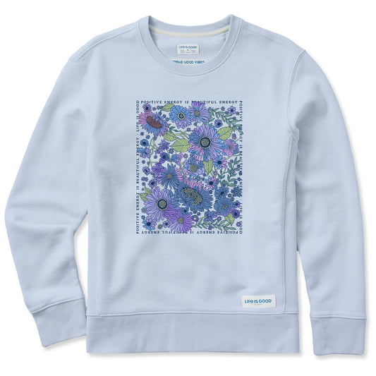 Women's Beautiful Energy Tie Dye Simply True Fleece Crew