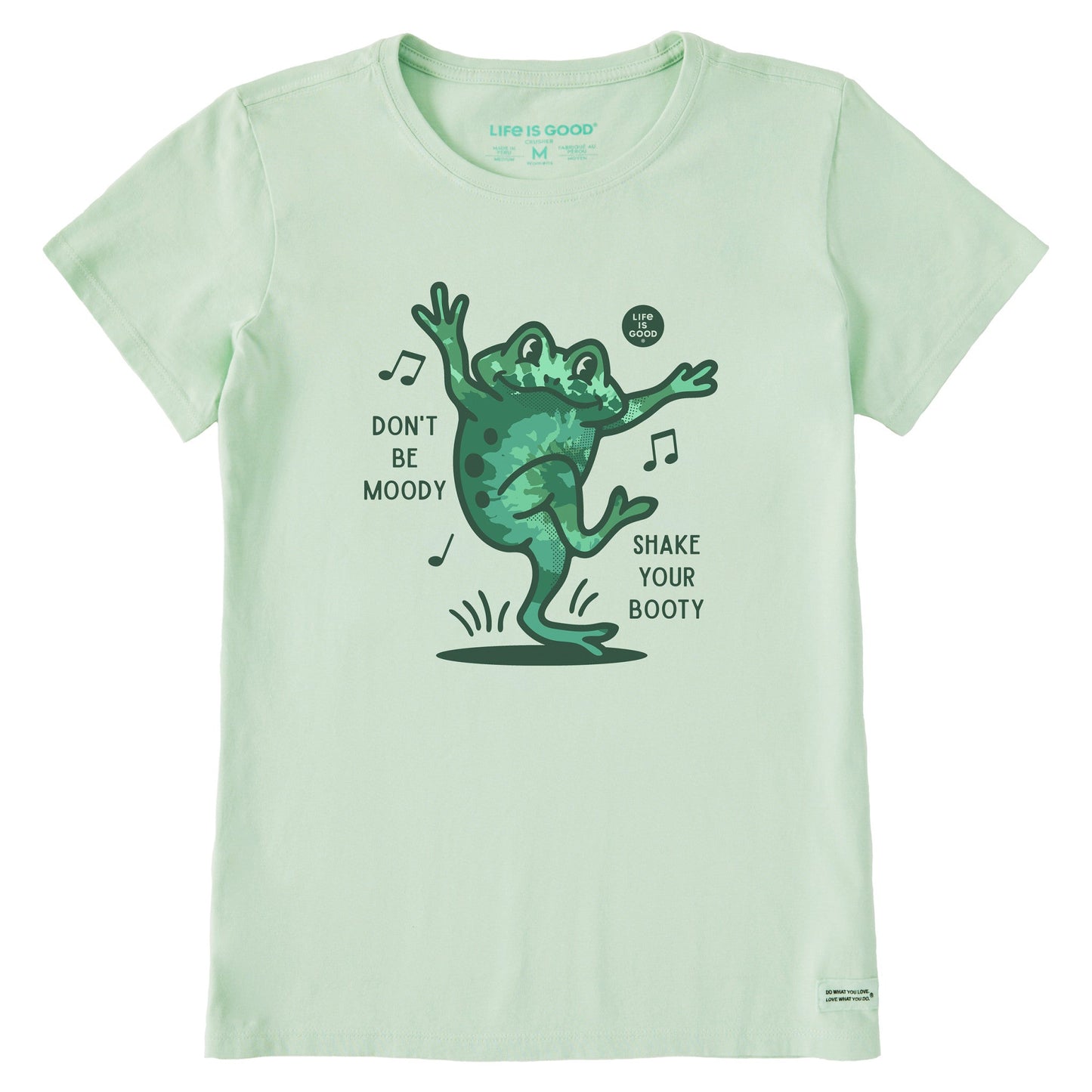 Women's Shake Your Booty Frog Tie Dye Short Sleeve Crusher Tee