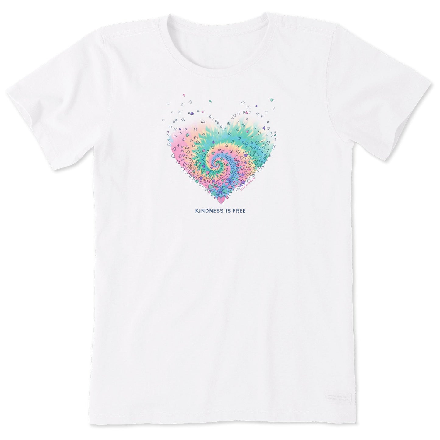 Women's Evaporating Heart Tie Dye Short Sleeve Tee