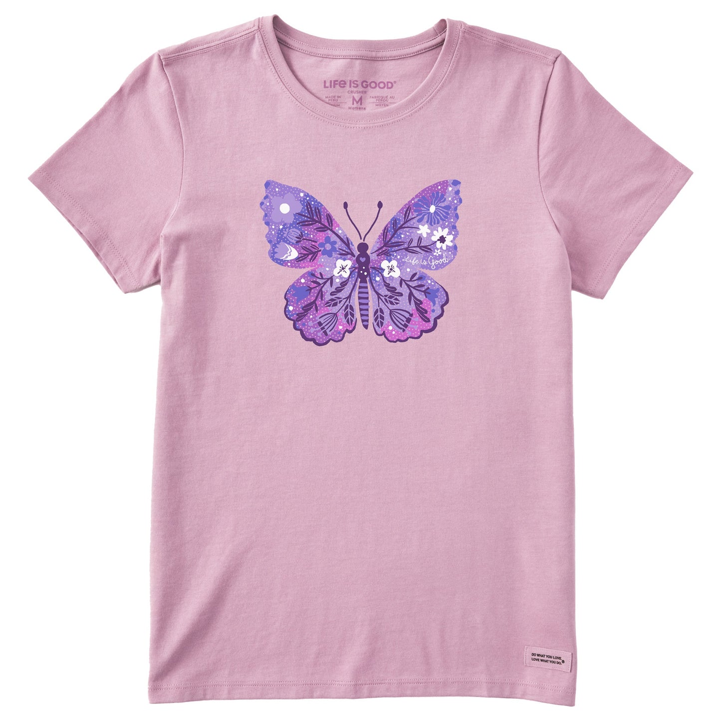 Women's Floral Butterfly Tie Dye Short Sleeve Tee