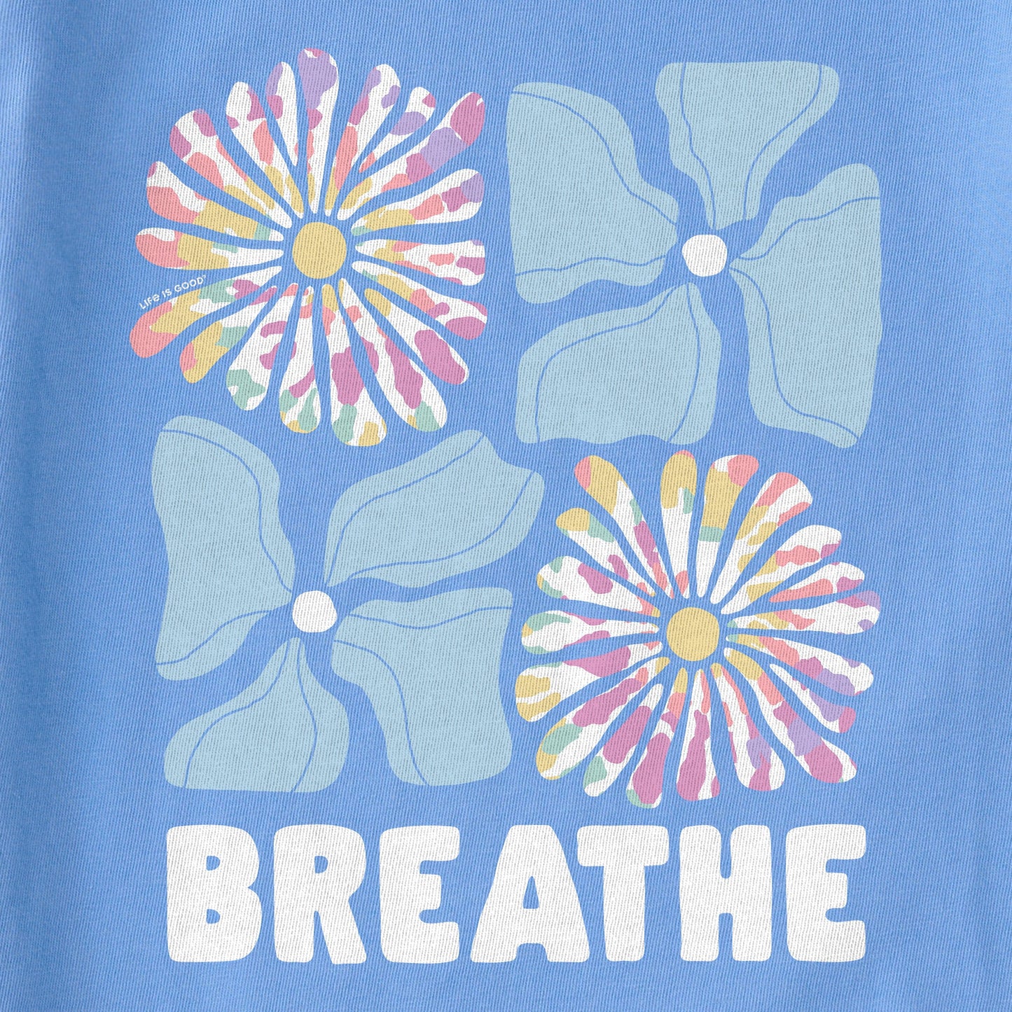 Women's Flower Grid Breathe Tie Dye Short Sleeve Tee