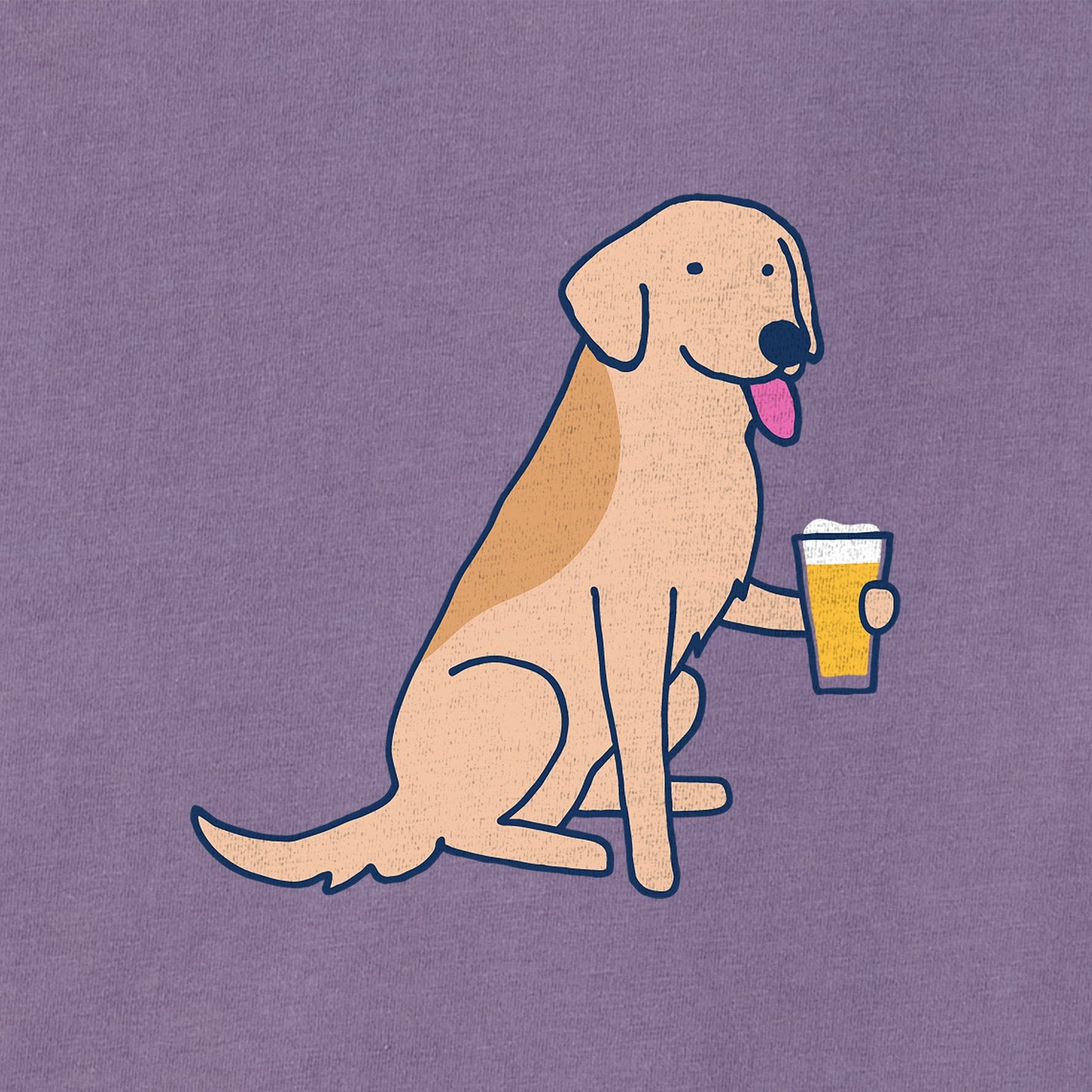 Women's Cold Beer Dog Short Sleeve Crusher Boxy Tee