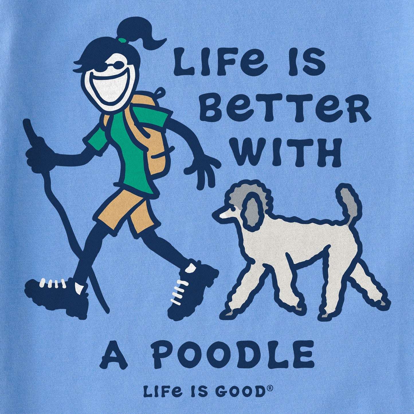 Women's Better With a Poodle Jackie Short Sleeve Tee