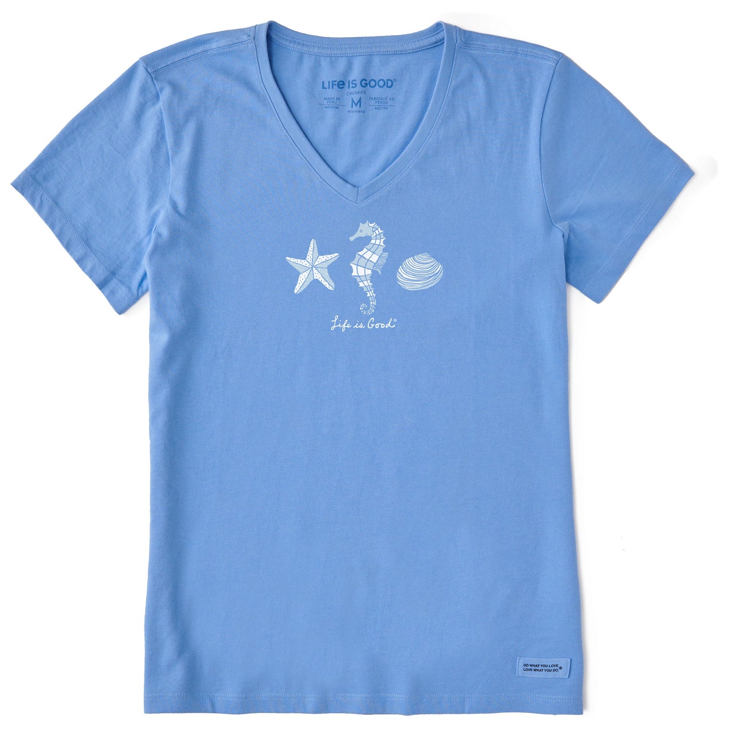 Women's Star, Sea, Shell Short Sleeve Vee