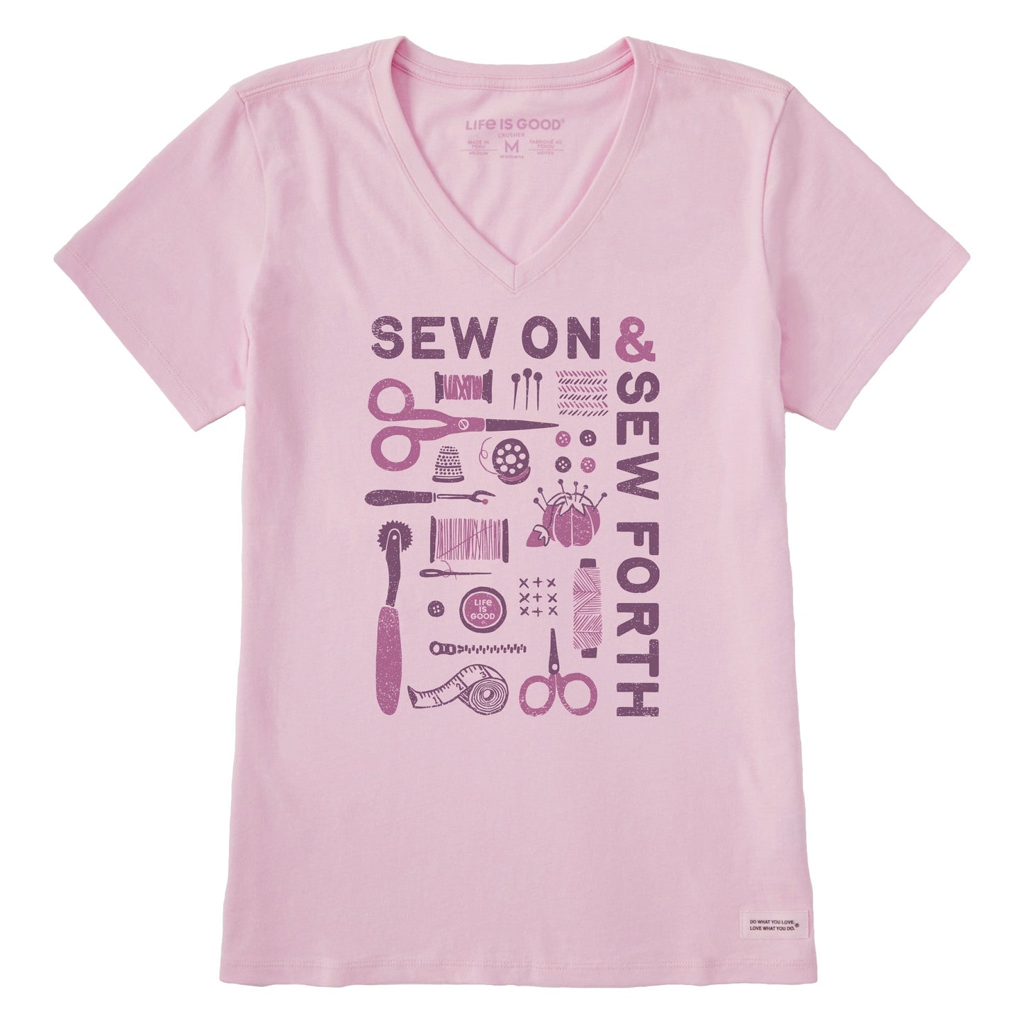 Women's Sew On and Sew Forth Tools Short Sleeve Crusher Vee