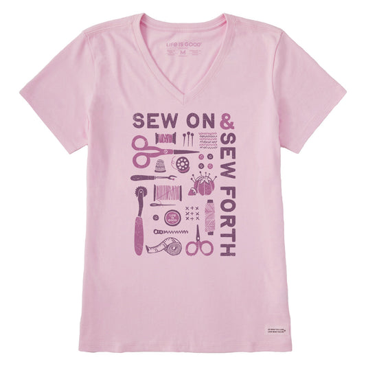 Women's Sew On and Sew Forth Tools Short Sleeve Crusher Vee