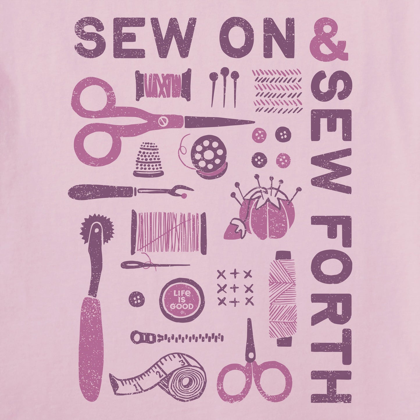 Women's Sew On and Sew Forth Tools Short Sleeve Crusher Vee