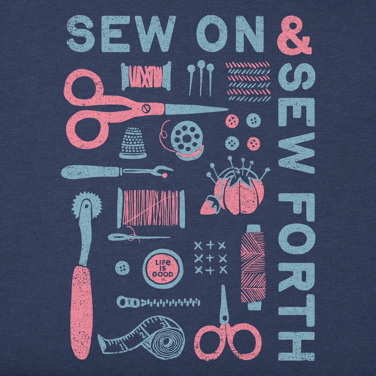 Women's Sew On and Sew Forth Tools Short Sleeve Crusher Vee