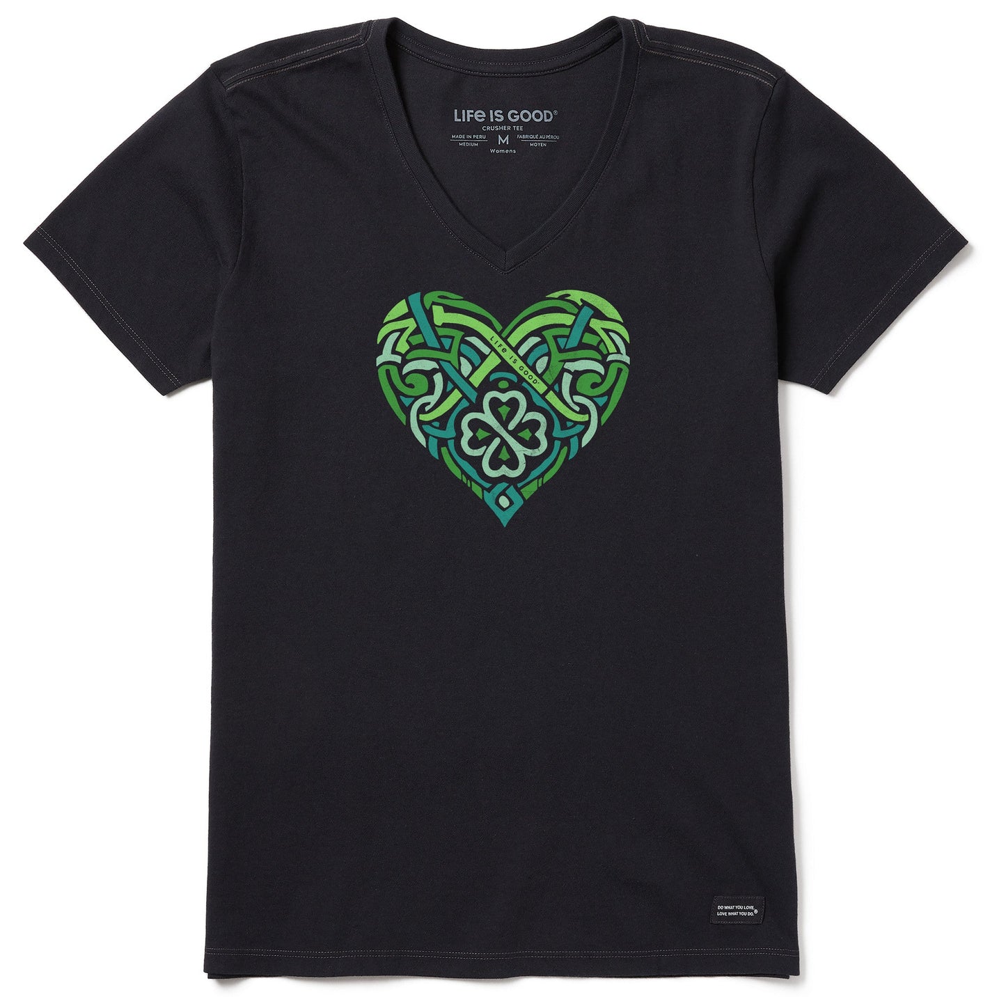 Women's Celtic Heart Short Sleeve Crusher Vee