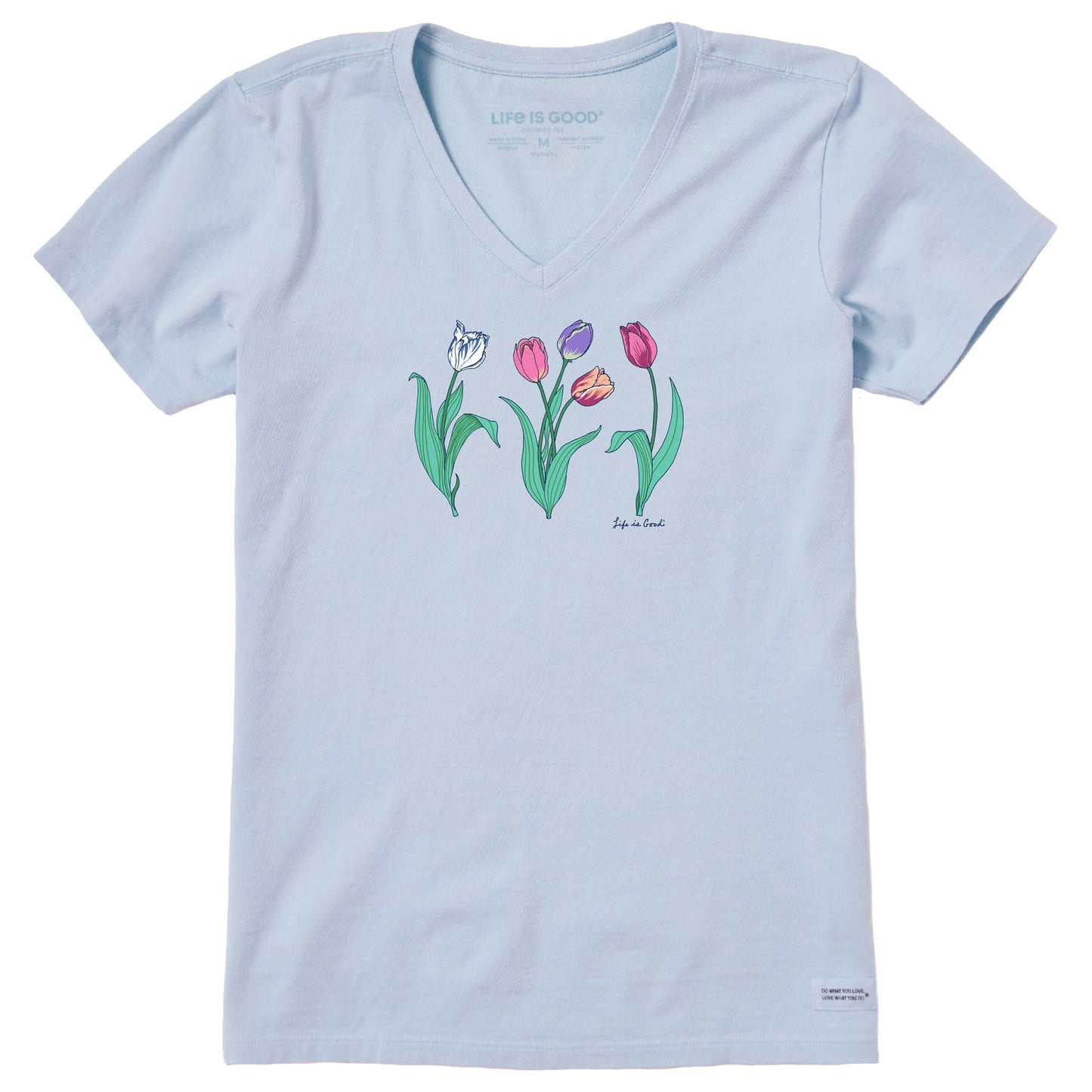Women's 3 Genuine Tulips Short Sleeve Crusher Vee