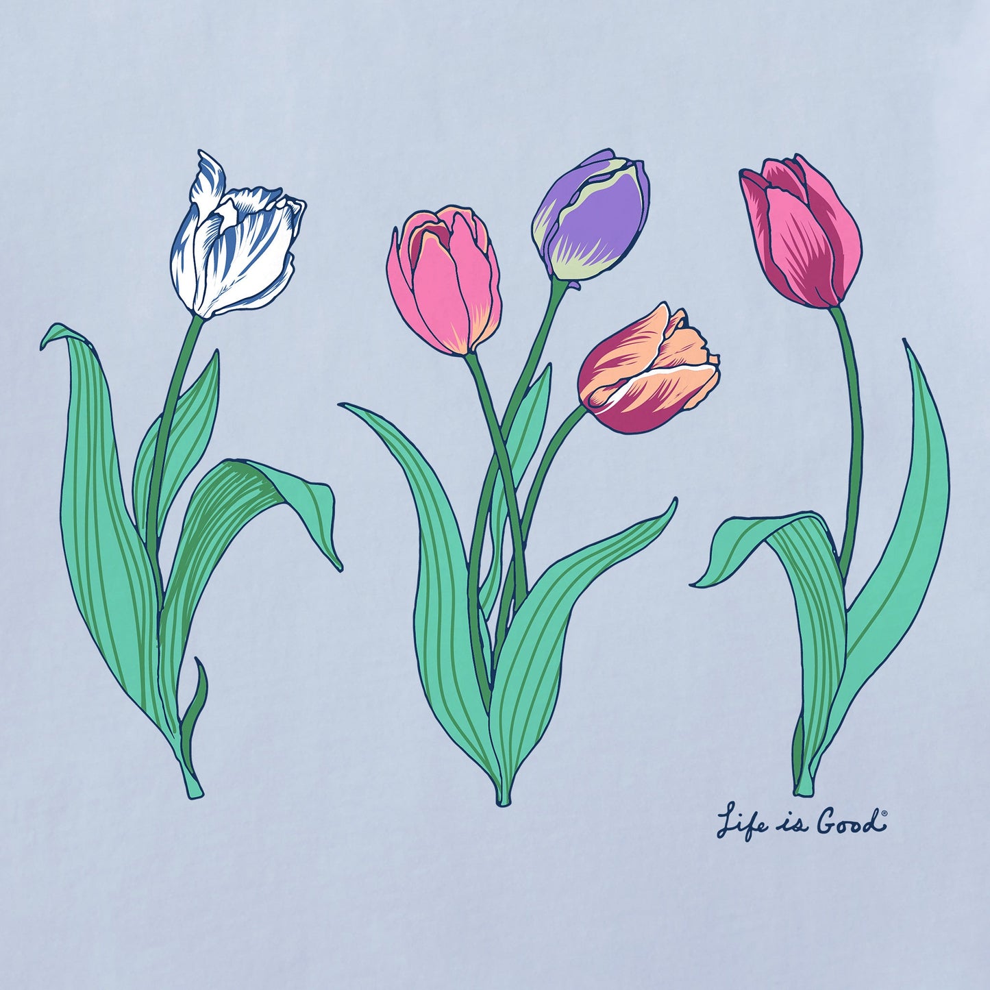 Women's 3 Genuine Tulips Short Sleeve Crusher Vee