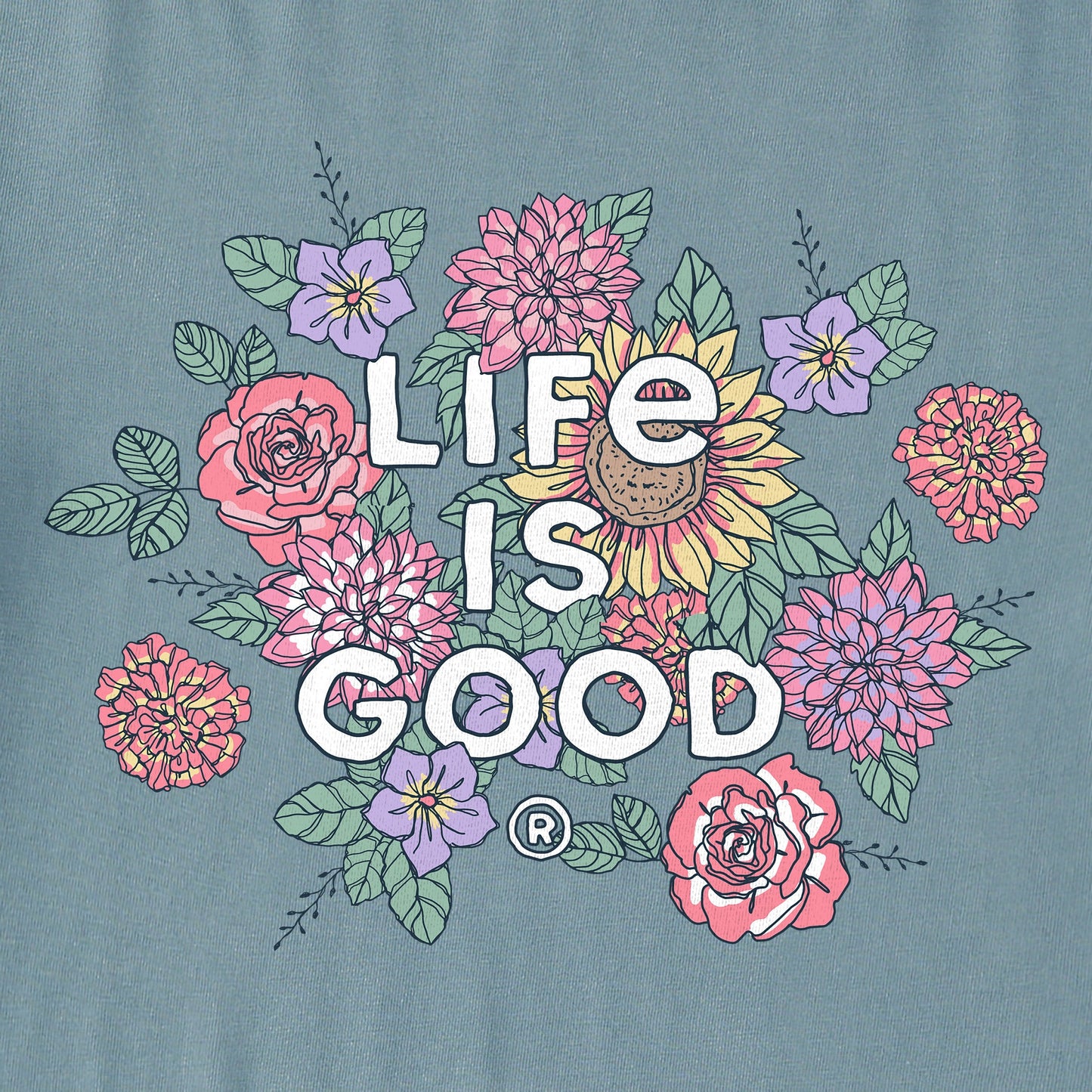 Women's Florals LIG Stacked Short Sleeve Crusher Tee