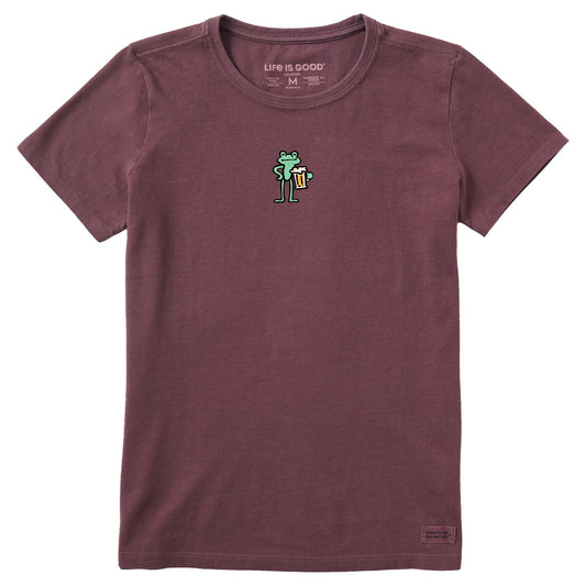 Women's Frog with Beer Short Sleeve Crusher Tee